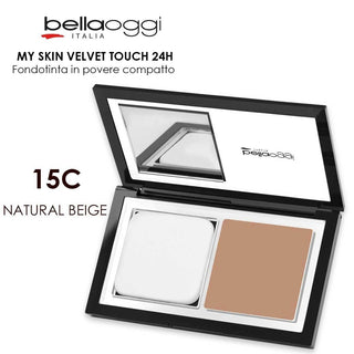 Bella Oggi My Skin Velvet Touch Fondotinta Compatto Natural Beige — Fondotinta