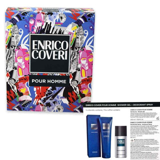 Estuche de Regalo Hombre Enrico Coveri: Gel de ducha 300Ml + Desodorante 150Ml 