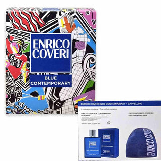 Coveri Blue Contemporary Geschenkbox Edt 100 Ml + Wollmütze 