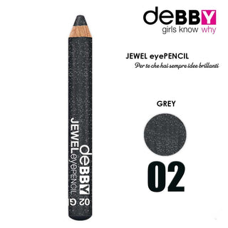Debby Jewel Eye Pencil 02 Grey Glitter 