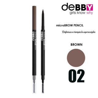 Eyebrow Pencil Debby Microbrow 02 Medium 