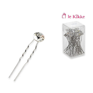 Le Kikke Gancho de cabelo Punto Luce Crystal Box de 24 peças 