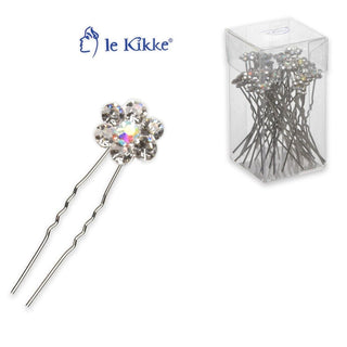 Le Kikke Gancho de cabelo Flor Cristal Caixa de 24 Peças 