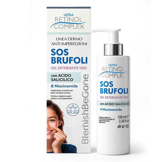 Retinol Complex Gel Detergente Viso Sos-Brufoli Acido Salicilico & Niacinamide 100 ml — Gel detergente viso