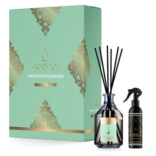Roomoi Cofanetto Pistachio Pleasure 200 ml + 100 ml — Set profumazione ambiente