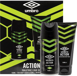 Umbro Set Regalo Bath Action Gel Doccia 150 ml + Deodorante Spray 150 ml — Set doccia e deodorante