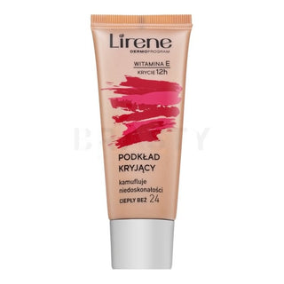 Lirene Base de maquillaje líquida de alta cobertura Vitamina E 24 Beige 30 ml 