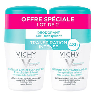Vichy Intensive 48H Roll-on Antiperspirant Deodorant 2 x 50 ml 