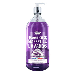 Les Petites Bains de Provence Jabón líquido de lavanda de Marsella para manos y cuerpo 1000 ml 