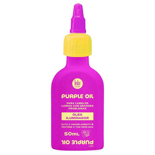Lola Cosmetics Tratamiento capilar con aceite violeta contrarresta los tonos amarillos o anaranjados 50 ml 