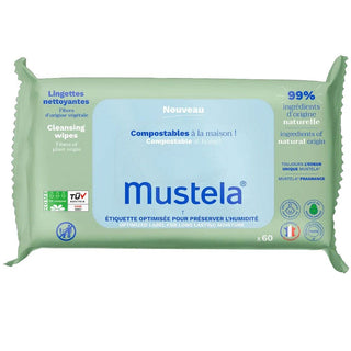 Mustela Salviettine Detergenti Compostabili Avocado 60 pz — Salviettine detergenti