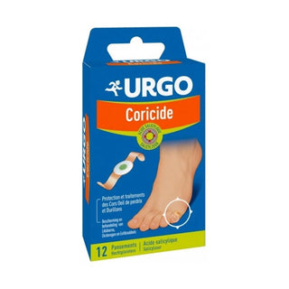 סט Urgo קוריצ'ידה פלסטר נגד יבלות טיפול מקומי לרגליים 12 יח' 