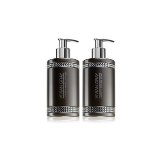Set Crystals Vivian Gray: Grey Crystals Loción hidratante para manos 250 ml + Grey Crystals Jabón líquido limpiador 250 ml 
