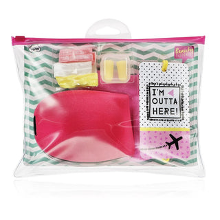 Beauty Junky Kit essenziale 3 elastici + tappi per orecchie + portachiavi + calzini — Kit da viaggio