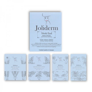 Joliderm Week End Set Maschera tessuto acqua di cocco + Patch contorno occhi + Maschera tè verde — Set viso
