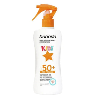 Babaria Spray solar para niños SPF 50+ - Spray solar para niños 200 ml 