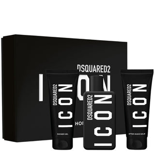 Dsquared2 Icon pour homme Coffret cadeau EDP 100 ml, gel douche 100 ml et baume après-rasage 100 ml 100 ml 