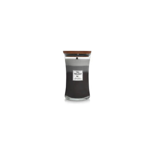 Woodwick Bougie parfumée Trilogy Fireside, Redwood, Sandalwood Clove 609 g 275 g 