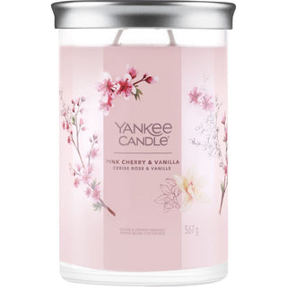 Yankee Candle Signature Pink Cherry & Vanilla Tumbler 567g — Candela Profumata