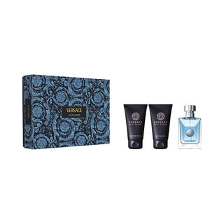 Versace Versace para hombre luxury box regalo EDT 50 ml, bálsamo aftershave 50 ml y champú 