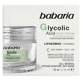 Babaria Crema Facial con Ácido Glicólico Renovación Celular 50ml 