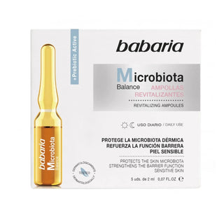 Ampollas revitalizantes Babaria Microbiota Balance tratamiento para pieles sensibles, uso diario, 5 unidades 