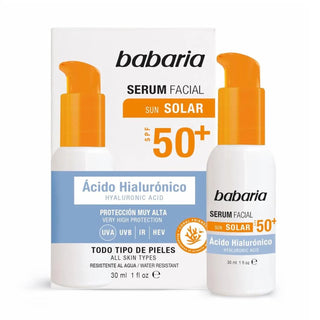 Babaria Sérum Visage Solaire à l'Acide Hyaluronique SPF50 30ml 