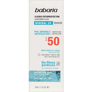 Babaria Sun Mineral Fotoprotector facial Fluid Spf50 50ml 