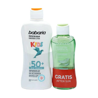 Babaria bambini protezione solare SPF50 Resistente all'acqua 200 ml Balsamo doposole — Crema solare bambini