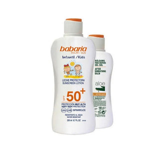 Babaria Sun niños Crema solar resistente al agua SPF50 200 ml Set 2 piezas 
