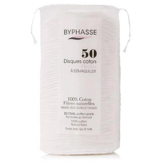 Byphasse Dischetti Struccanti Ovali in Cotone 50 pezzi — Dischetti Struccanti