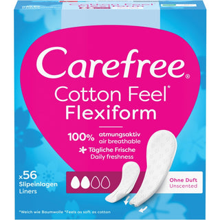 Carefree Flexiform Protector Cotton Fragrance-Free 56 U 