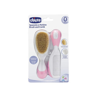 Chicco Spazzola e Pettine Capelli Rosa 0M+ — Spazzola e Pettine