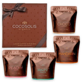 Cocosolis Luxury Coffee Scrub Box Set 4 piezas 