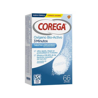Corega Oxígeno Activo 3 Minutos 66 comprimidos 