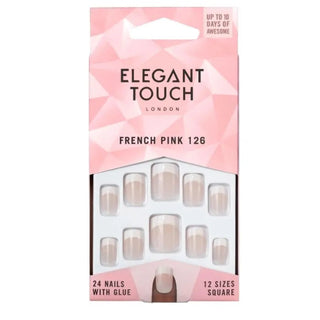 Uñas French Naturales Elegant Touch 126 Cortas 
