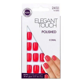 Elegant Touch Core Colour Stiletto Corto Blush Suede 24 pz — Unghie Finte con Colla