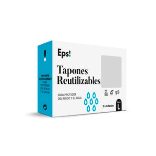 Tapones para los oídos reutilizables Eps talla L 2 piezas 