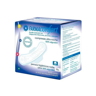 Farmaconfort Wings Night Pads Assorbenti igienici 10 unità — Assorbenti igienici
