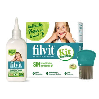 Filvit Dimeticona Lozione Anti Pidocchi 125ml Set 3 pezzi — Lozione antipidocchi