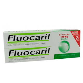 Pasta de menta Fluocaril Bi-Fluoruro 145 mg 2x75 ml 