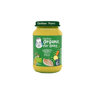 Pollo con guisantes y patatas biológico Gerber 1U 190g 