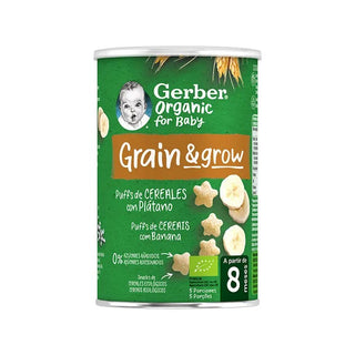 Gerber Cereales Puff ecológicos y plátano 