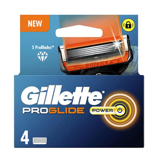 Gillette Caricabatterie Fusion Proglide Power con 4 ricariche — Rasoio elettrico ricaricabile