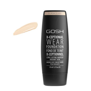 Base de maquillaje Gosh X-Ceptional Wear de larga duración, 11 Porcelain, 35 ml 