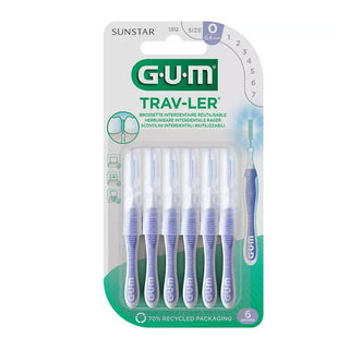 Cepillo interdental Sunstar Gum 0,6mm Trav-Ler 6 piezas 