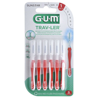 Cepillo interdental Sunstar Gum Trav-Ler Iso1 1314 0,8 mm 6 unidades 