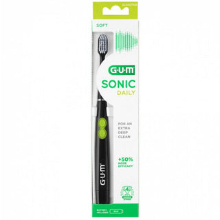 Cepillo dental eléctrico a batería Gum Sonic Daily Black 1U 