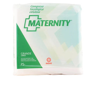 compresa para almohadillas anatómicas de gran tamaño para maternidad Indasec 25 unidades 