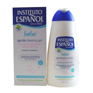 Instituto Español Baby Gel de Baño Sin Jabón Recién Nacido Piel Sensible Sin Alérgenos 500ml 
